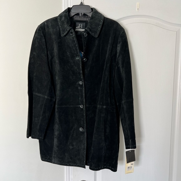 Bernardo Jackets & Blazers - Bernardo | black suede coat - XL